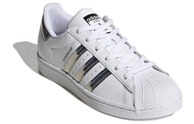 Женские кеды adidas originals SUPERSTAR (бело-серебряные) — фото 3