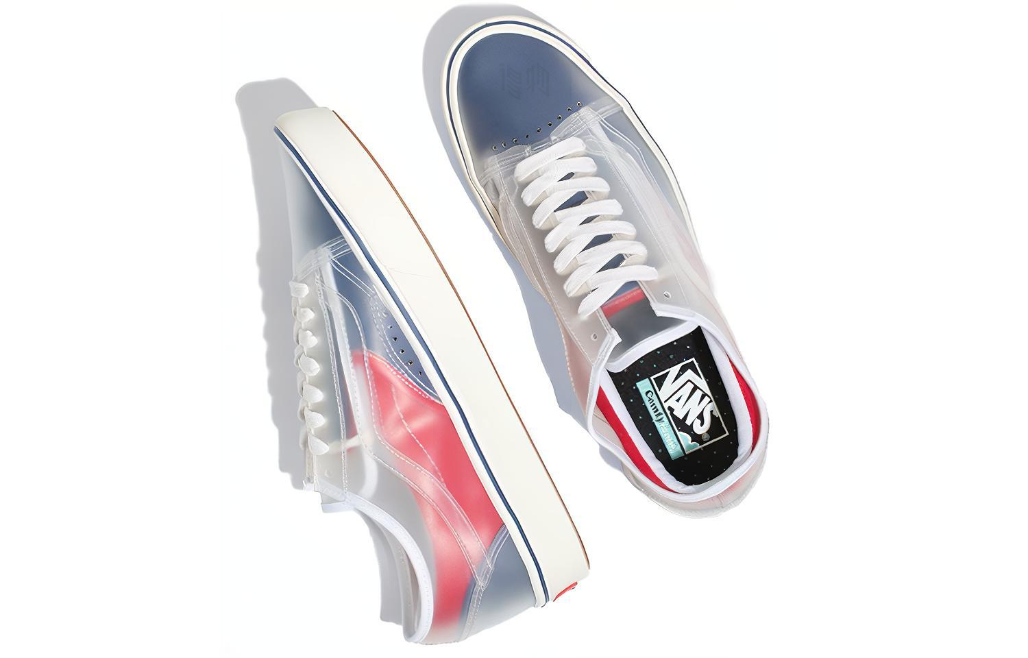 Кеды Vans Slip-Skool True Navy Red (красно-синий) — фото 4