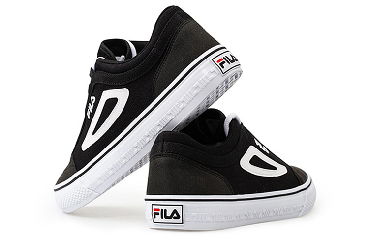 Женские кеды Fila FUSION Classic Boarder (черно-белые) — Чёрныйбелый — фото 3