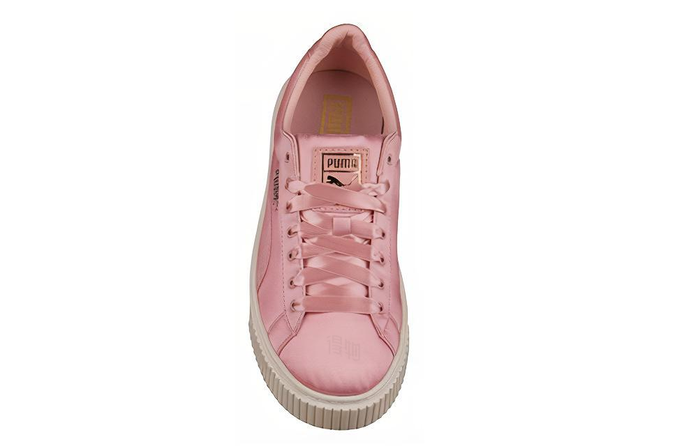 Кеды PUMA Basket Platform Satin Creepers Shell (розовые) — фото 3