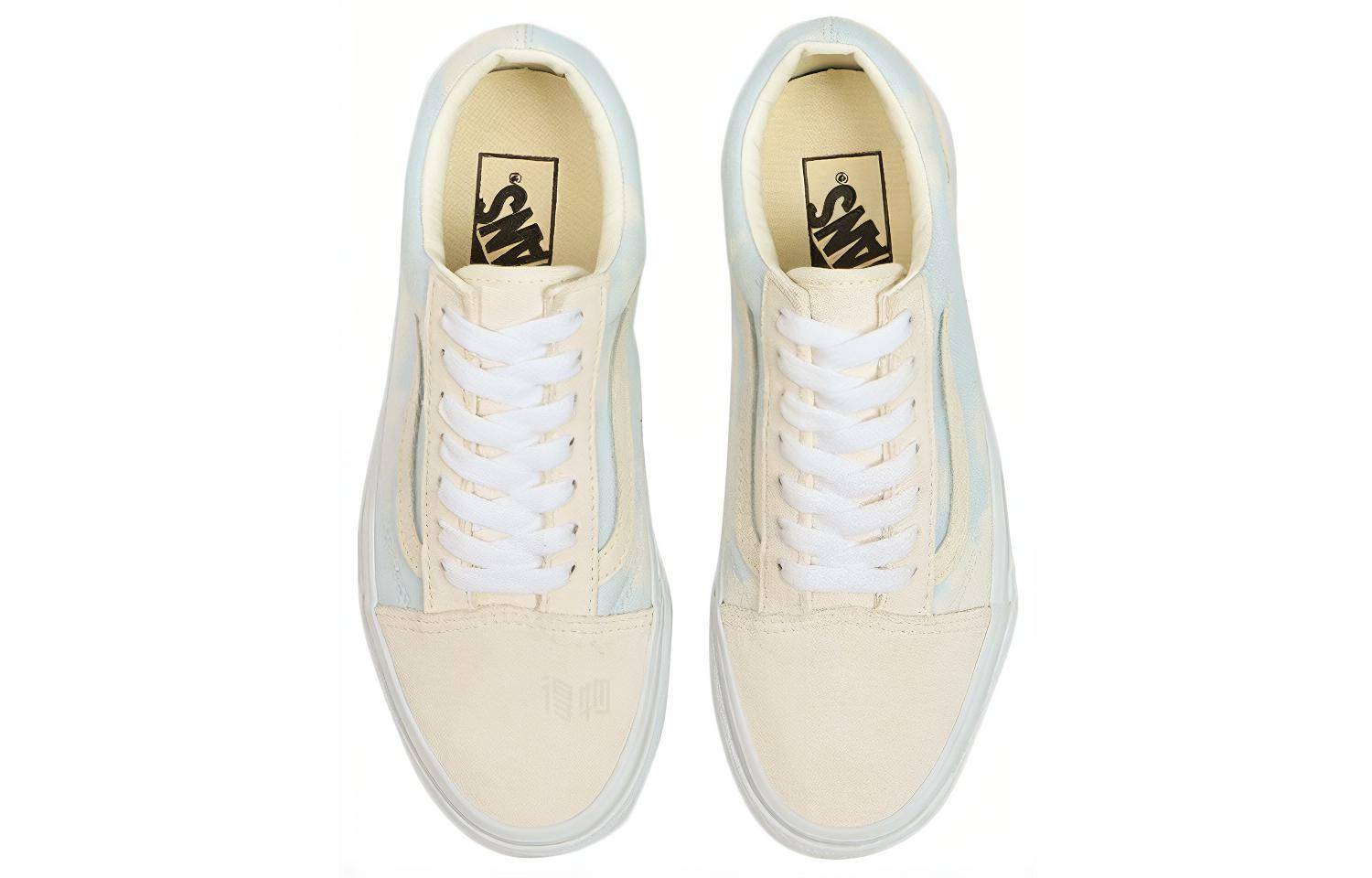 Кеды Vans Old Skool (бело-синий) — фото 3