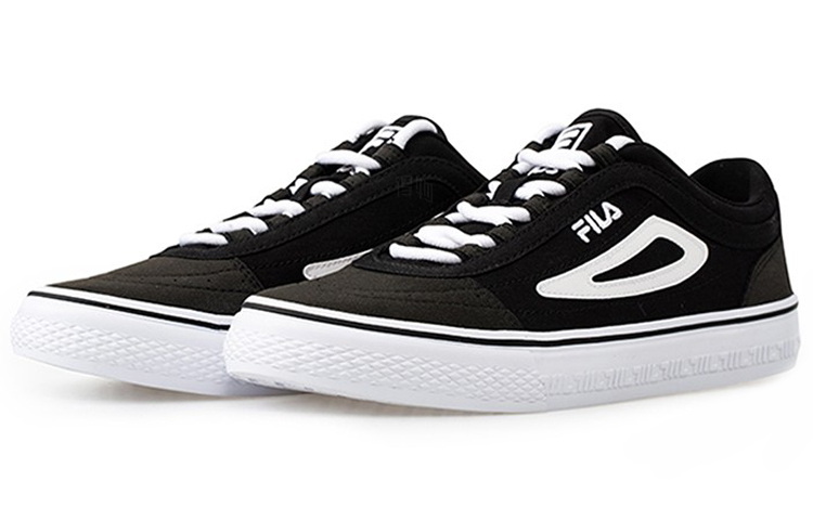 Женские кеды Fila FUSION Classic Boarder (черно-белые) — Чёрныйбелый — фото 2