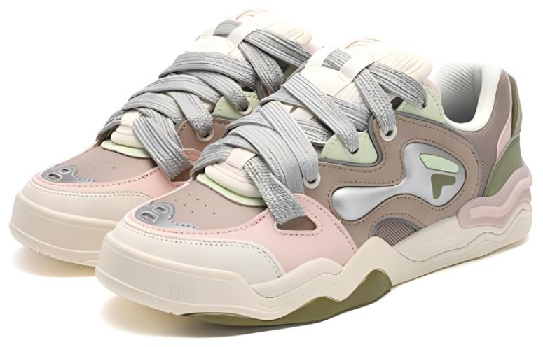 Женские кеды Fila Fusion Kickdx (бежево-розовые) — 浅卡其/初雪白 — фото 3
