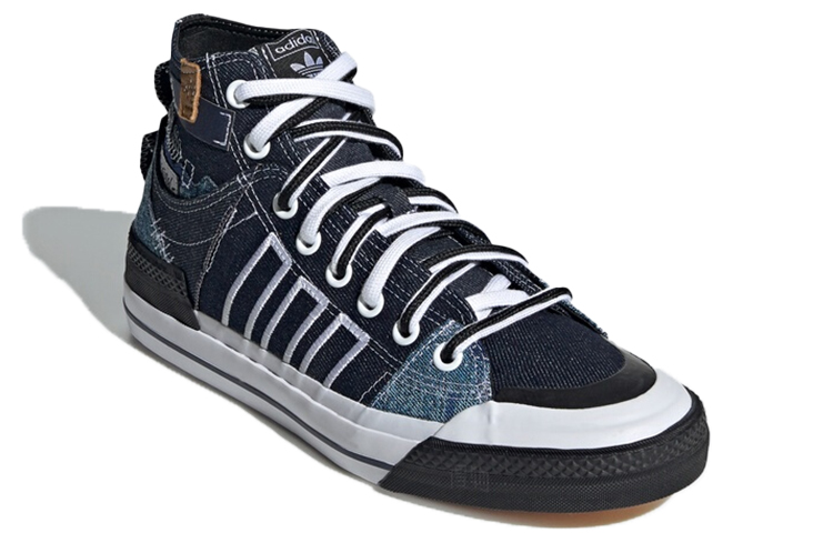 Кеды adidas Nizza Hi DL (сине-белые) — фото 3