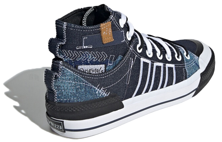 Кеды adidas Nizza Hi DL (сине-белые) — фото 4
