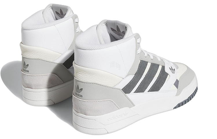 Женские кеды adidas originals Drop Step (белый / серый) — 亮白/浅灰/米白/黑 — фото 4