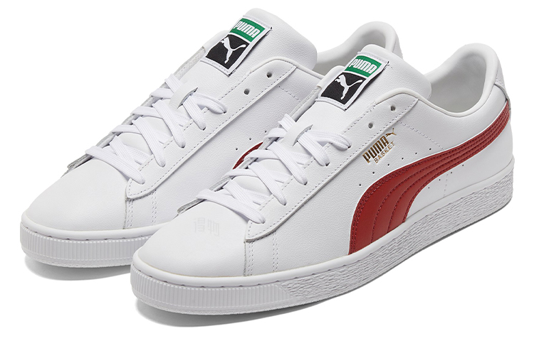 Мужские кеды PUMA Basket Classic (белый / красный) — фото 3