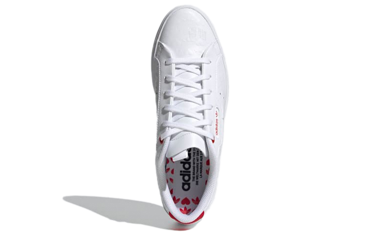 Женские кеды adidas Sleek (белый / красный) — фото 5