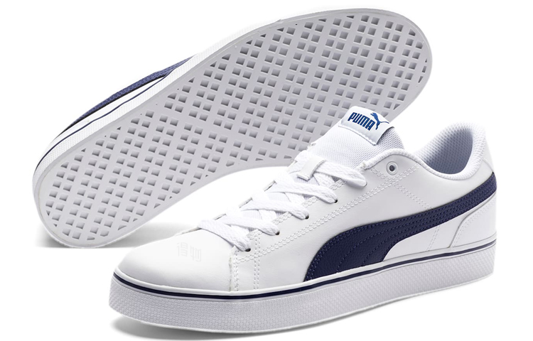 Кеды PUMA Court Point Vulc V2 (бело-синие) — Белый / синий — фото 2