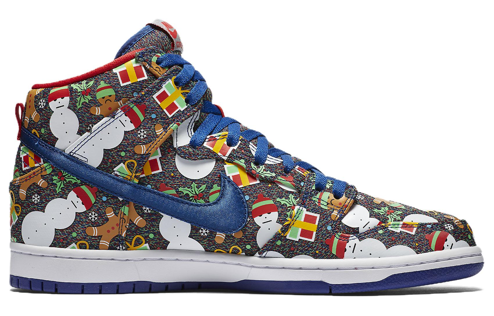 Высокие кеды Nike Dunk SB Concepts Ugly Christmas Sweater 2017 (черно-синий) — Чёрный / синий — фото 2