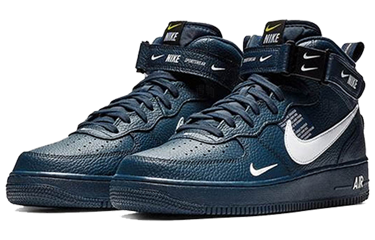 Унисекс кроссовки Nike Air Force 1 07 Lv8 (сине-белые) — фото 2