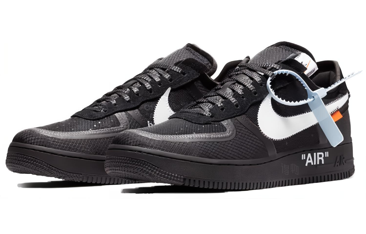 Кроссовки Nike x OFF-WHITE Air Force 1 (черно-белые) — Чёрный / белый — фото 3