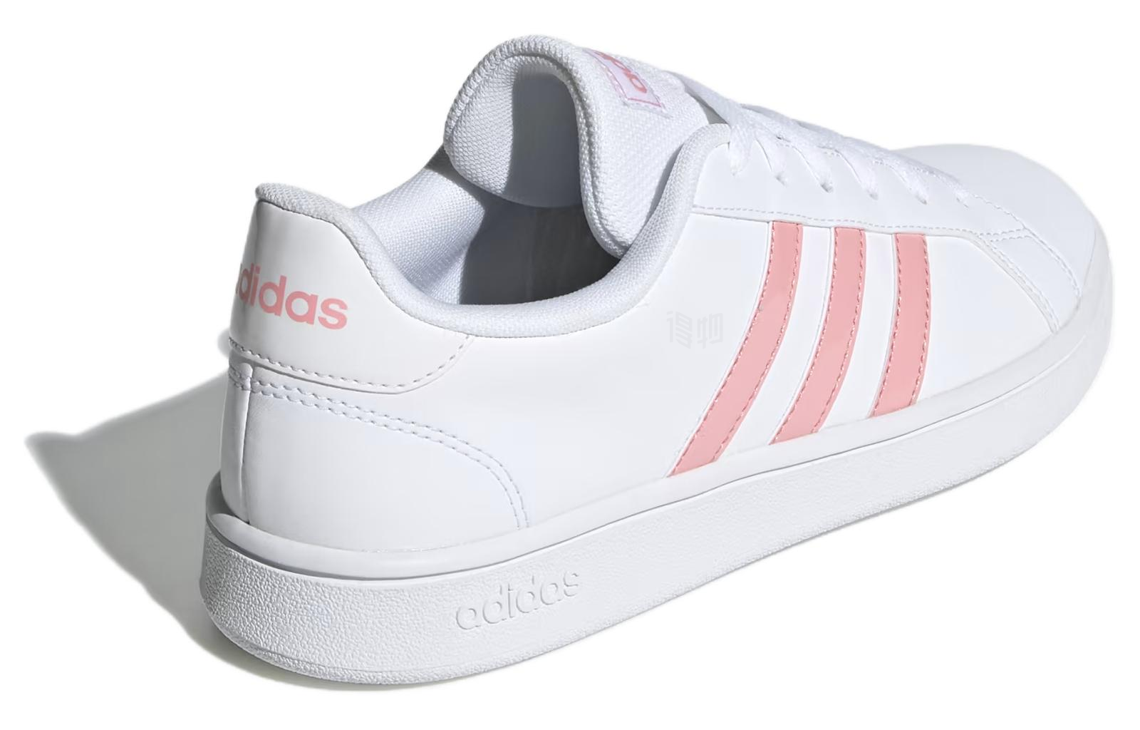 Женские кеды adidas neo Grand Court Base (белый / розовый) — фото 4