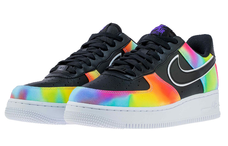 Мужские кроссовки Nike Air Force 1 (черно-зеленый) — 多色 — фото 3