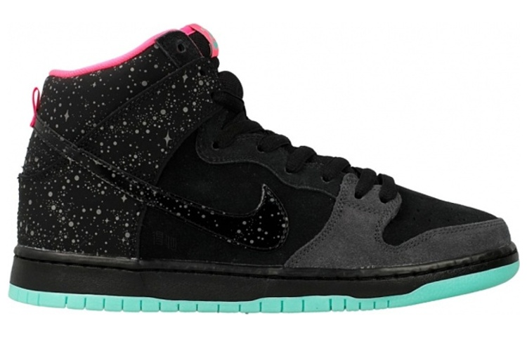 Кеды Nike Dunk SB High (черно-розовые) — фото 2