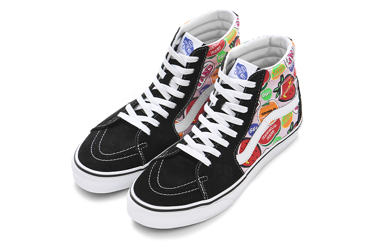Кеды Vans SK8 (черно-белый) — 黑/白/彩色 — фото 2
