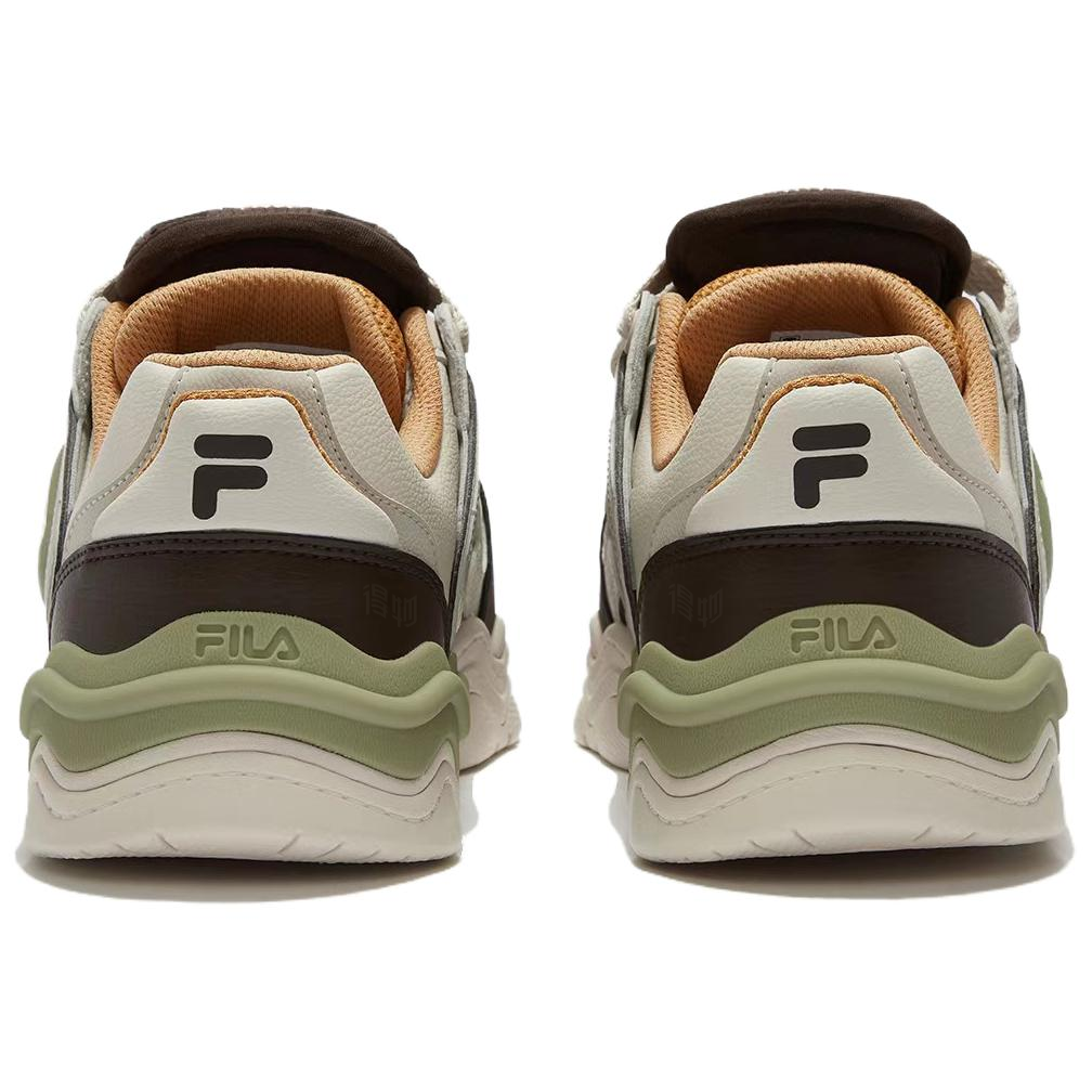 Мужские кеды Fila KICKDX (бежево-коричневые) — Бежевый / коричневый / зелёный — фото 4