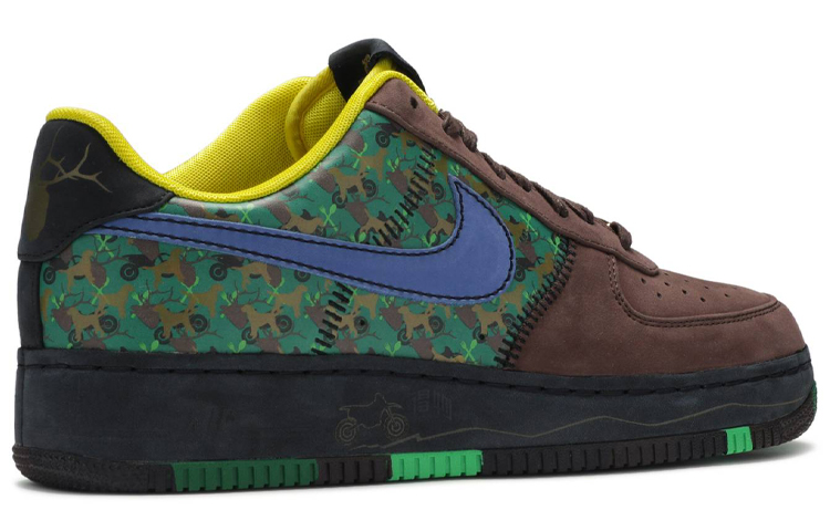 Мужские кроссовки Nike Air Force 1 07 Low "Doernbecher" (коричнево-зелено-синие) — фото 3