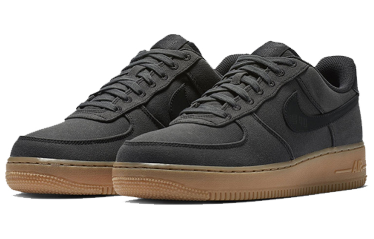 Мужские кроссовки Nike Air Force 1 Black Gum (черные) — Чёрный / коричневый — фото 3