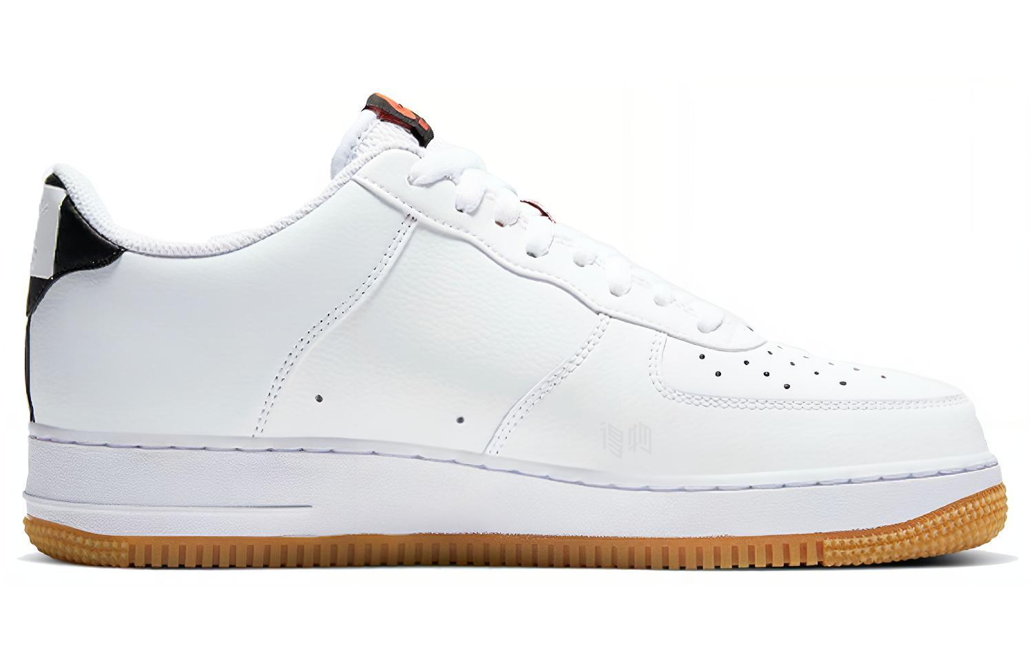 Мужские кроссовки Nike Air Force 1 (бело-красные) — Белыйкрасный — фото 2