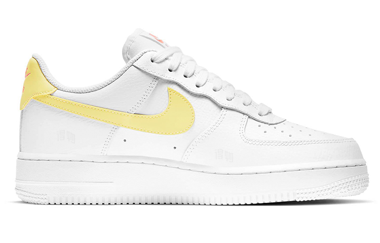Женские кеды Nike Air Force 1 '07 (бело-желтые) — Белый / жёлтый — фото 2