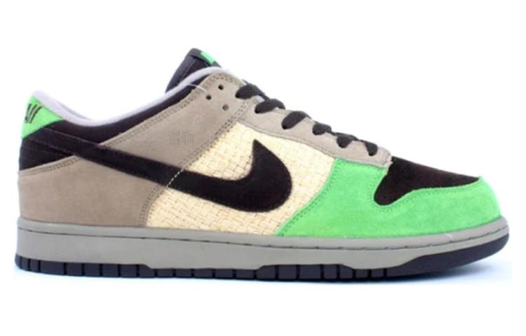 Мужские кеды Nike Dunk KicksHawaii Aloha (хаки) — 卡其色/巴洛克棕色/绿 — фото 2