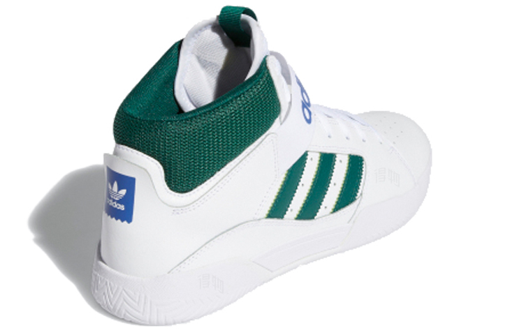 Мужские кеды adidas originals Vrx Mid (бело-зеленые) — фото 3