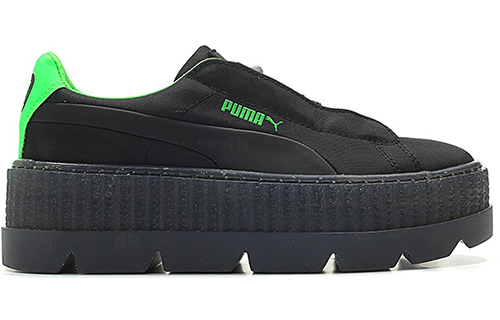 Женские кроссовки PUMA Rihanna Fenty Cleated Creeper Surf (черно-зеленые) — Чёрный / зелёный — фото 2