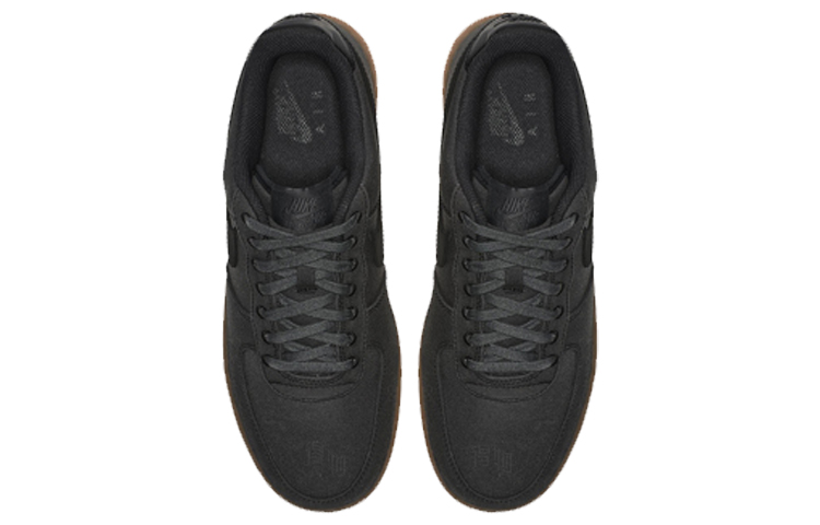 Мужские кроссовки Nike Air Force 1 Black Gum (черные) — Чёрный / коричневый — фото 4