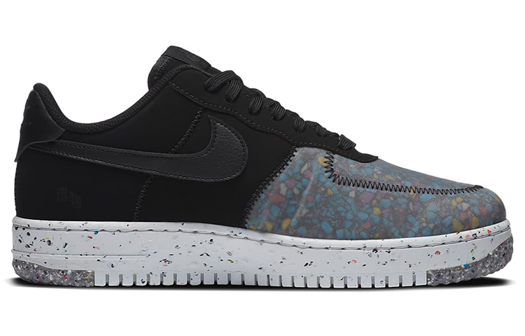 Мужские кроссовки Nike Air Force 1 Crater (серый / черный / белый) — Серый / чёрный / белый — фото 2