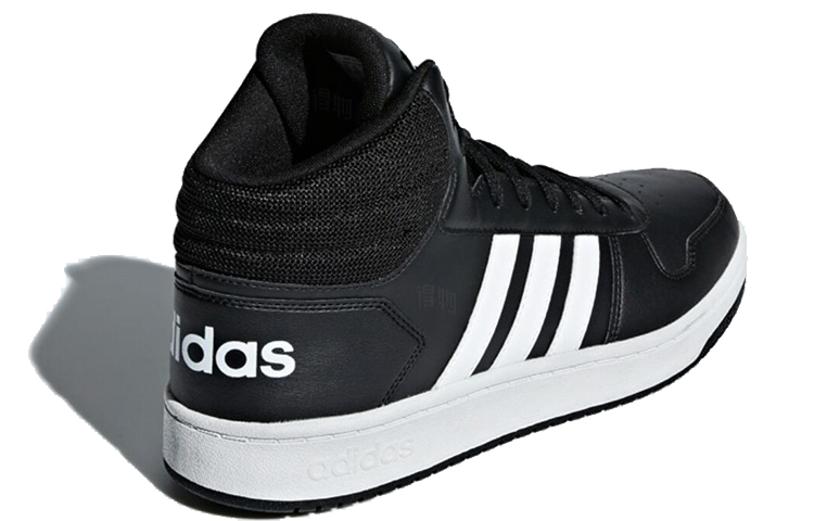 Мужские кеды adidas neo Hoops 2.0 Mid (черно-белые) — фото 4