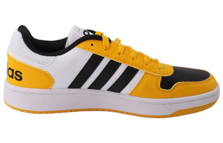 Мужские кеды adidas neo Hoops 2.0 (желтый / белый / черный) — Жёлтый / белый / чёрный — фото 2