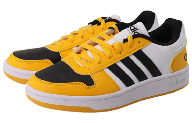 Мужские кеды adidas neo Hoops 2.0 (желтый / белый / черный) — Жёлтый / белый / чёрный — фото 3