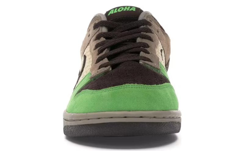 Мужские кеды Nike Dunk KicksHawaii Aloha (хаки) — 卡其色/巴洛克棕色/绿 — фото 3
