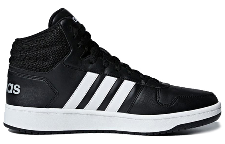 Мужские кеды adidas neo Hoops 2.0 Mid (черно-белые) — фото 2