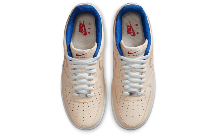 Мужские кроссовки Nike Air Force 1 (бежевые) — фото 4
