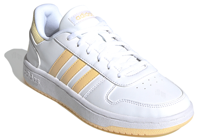 Женские кеды adidas neo Hoops 2.0 (желто-белые) — фото 3