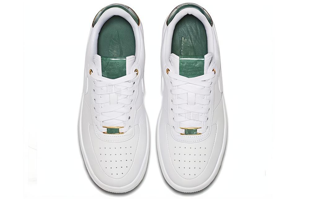 Женские кеды Nike Air Force 1 (нефритово-золотые) — Белый / зелёный — фото 3