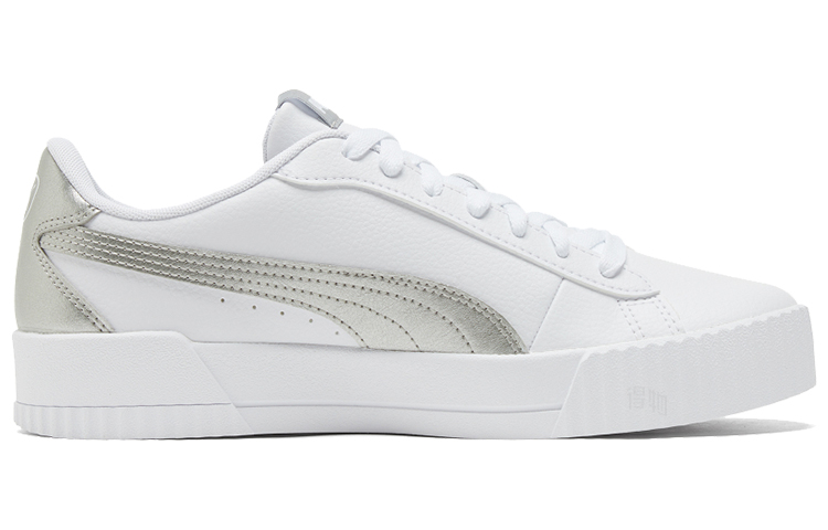 Женские кеды PUMA Carina Crew Metallic (бело-серые) — фото 2