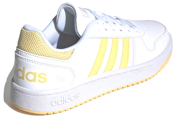 Женские кеды adidas neo Hoops 2.0 (желто-белые) — фото 4