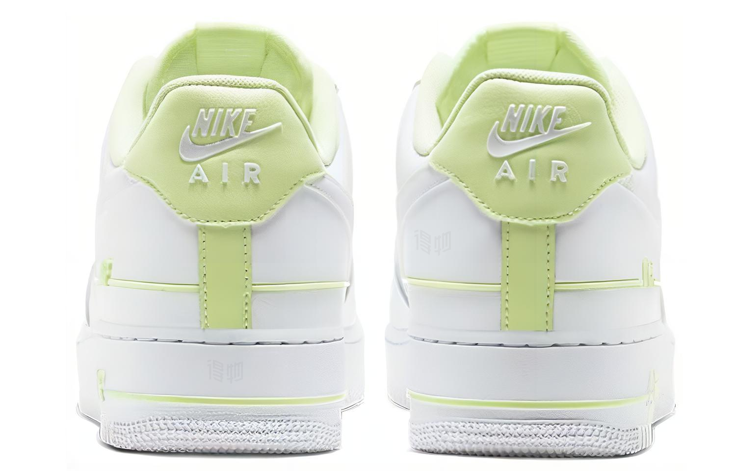 Кеды Nike Air Force 1 Double Air (бело-желтые) — 白荧光黄 — фото 5