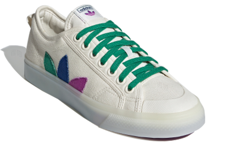 Кеды adidas originals NIZZA Pride (бело-зелено-сине-розовые) — фото 2