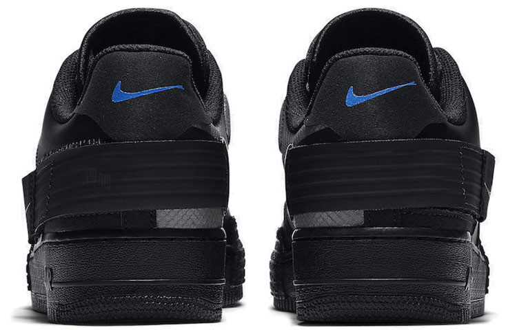 Мужские кроссовки Nike Air Force 1 Type "Triple Black" (черные) — фото 4