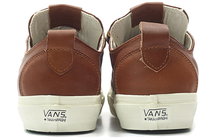 Кеды Vans Old Skool Vault X Taka Hayashi TH Court Lo (коричнево-белые) — фото 4