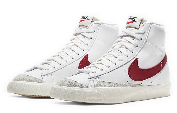 Женские кеды Nike Blazer 77 Vintage (бело-красные) — Красныйбелый — фото 3