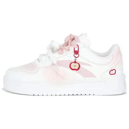 Anta Slip Resistant Abrasion Resistant Slip Resistant Abrasion Resistant Low top Skateboard Shoes Women's Pink
