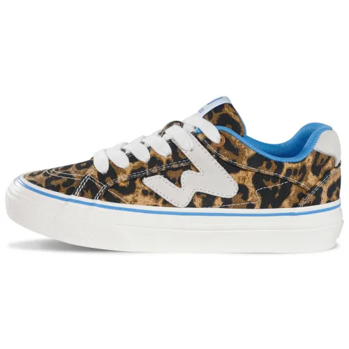 Ollieskate Pony Tonal leopard print retro fashion trendy leisure outdoor skateboard classic wear-resistant and lightweight low-cut sneakers same style for men and women yellow and black