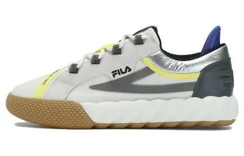 FILA Campo Comfortable Cushioning Low top Skateboard Shoes Men's White Gray