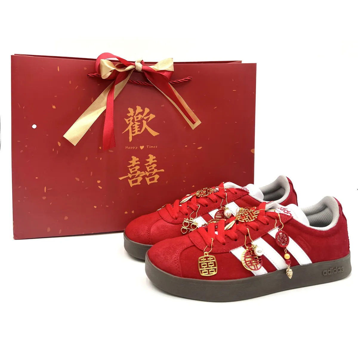 Adidas Slip Resistant Abrasion Resistant Low top Skateboard Shoes Unisex Red