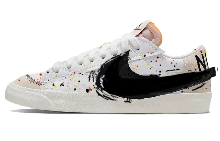 Nike Blazer Low Remastered Heavy Hook, Multicolor Ink Splatter Slip Resistant Abrasion Resistant